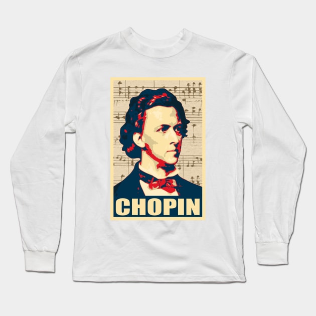 Chopin Music Composer Long Sleeve T-Shirt by Nerd_art